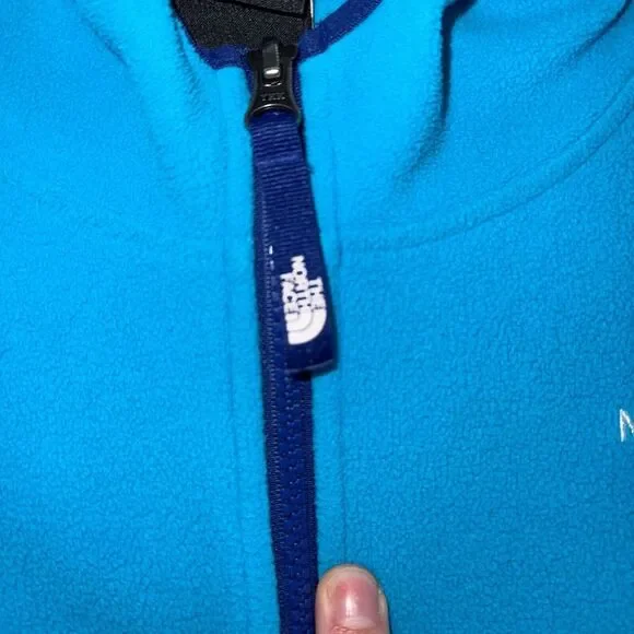 The North Face Jacket Teen Boy L 14/16 Full Zip Hooded Sweatshirt Blue Warm - Picture 6 of 10